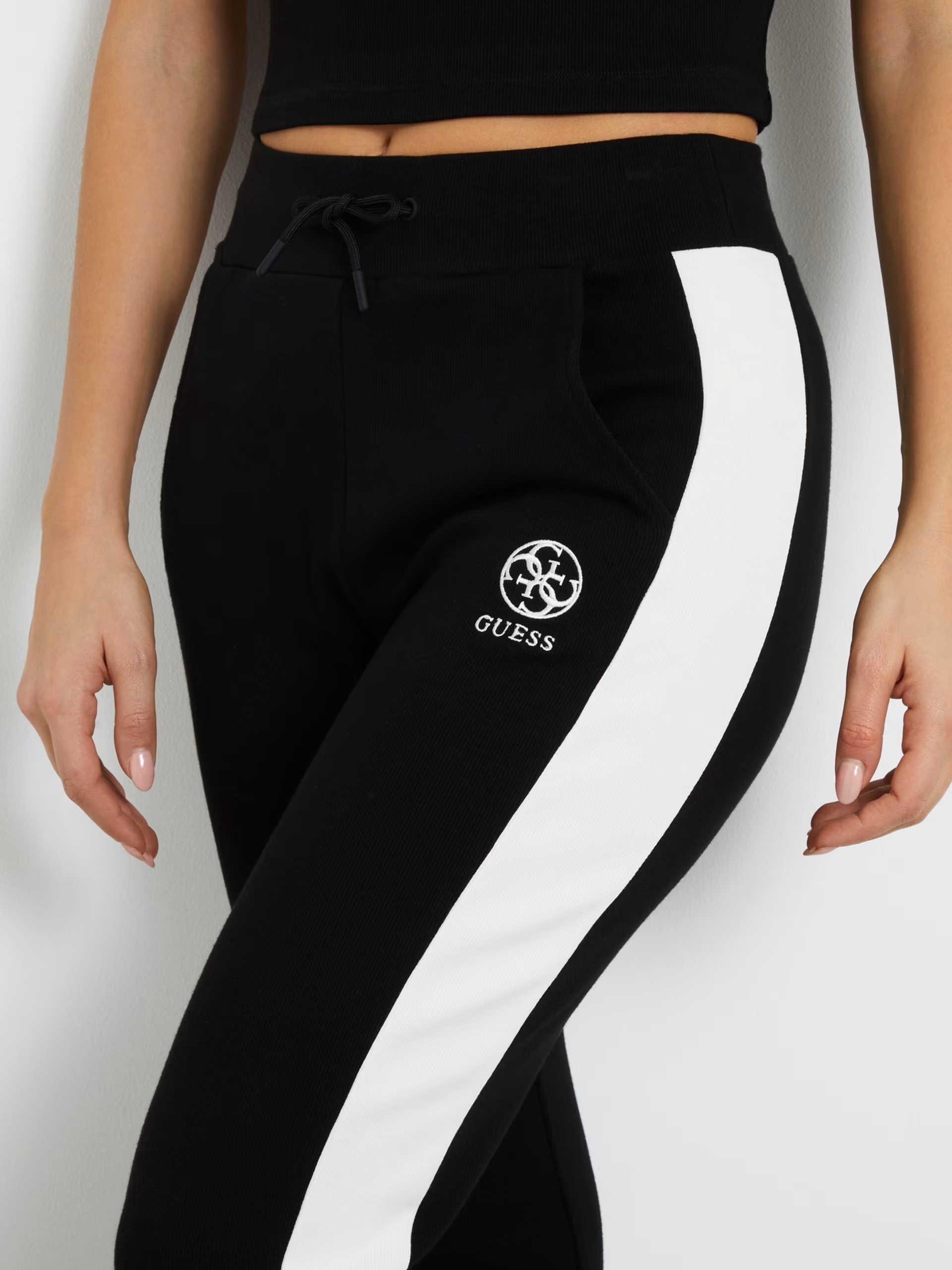 Πλεκτό ριμπ παντελόνι jogger - Image 3