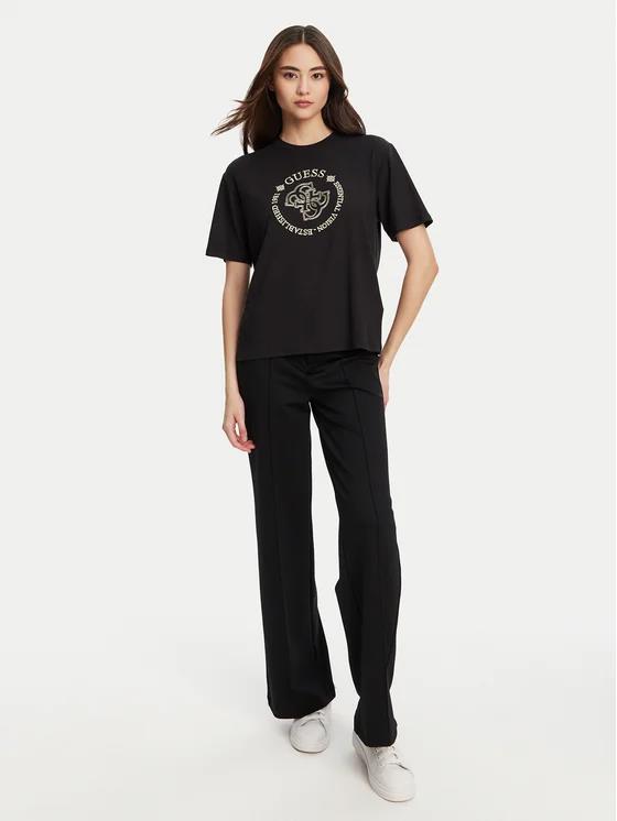 GUESS T-shirt guess με λογότυπο σε χαλαρή γραμμή - Μαύρο - 3