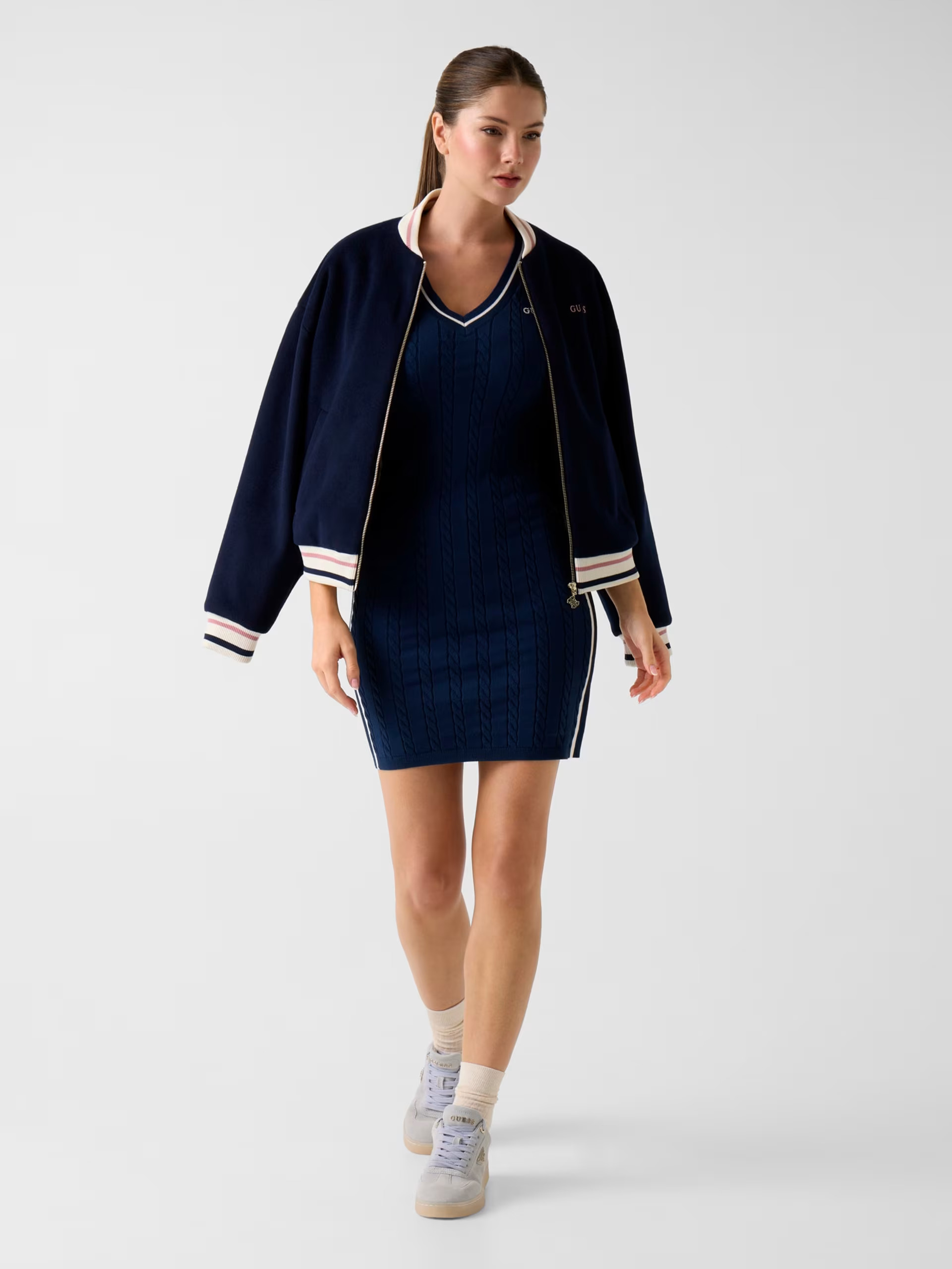 Μίνι φόρεμα με πλέξη cable knit - Image 2