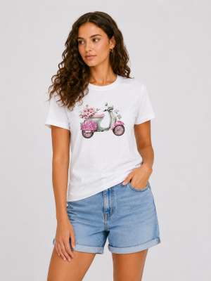 T-shirt με στάμπα scooter