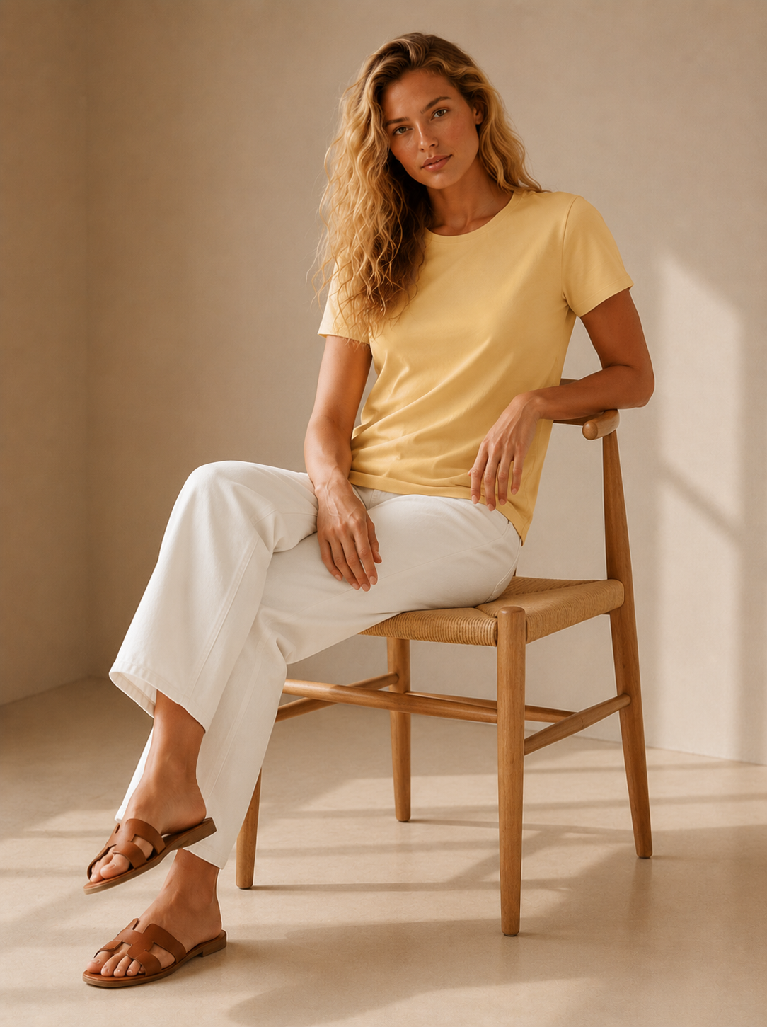 T-Shirt μονόχρωμο - Image 3