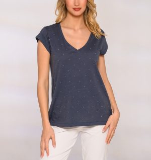 Μπλούζα κοντομάνικη VE με μεταλλάκια