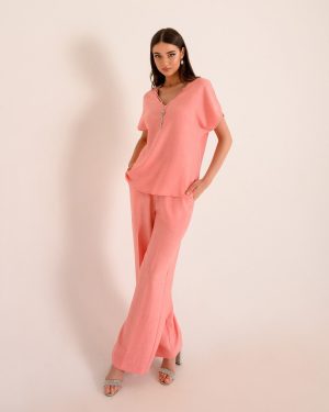 Alternative view of Παντελόνα με λάστιχο στο πίσω μέρος