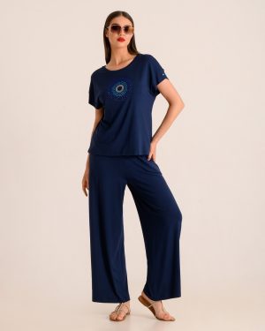 Alternative view of Παντελόνα με λάστιχο και τσέπες