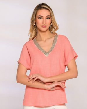 Alternative view of Μπλούζα VE με παγιέτα