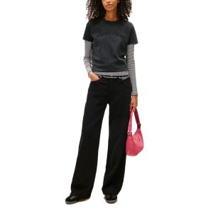 dw0dw22458 bds tommyjeans women t shirt black 5