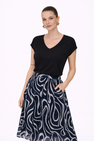 Alternative view of Μπλούζα κοντομάνικη με V