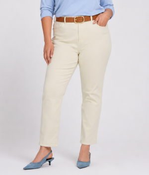 Παντελόνι ψηλόμεσο σε ίσια γραμμή plus size