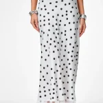 fousta maxi poua satine me dantela 10089974 rdwp