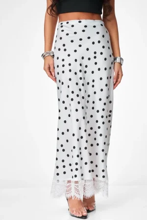 fousta maxi poua satine me dantela 10089974 rdwp