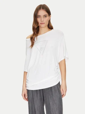 T-Shirt oversized με λογότυπο strass