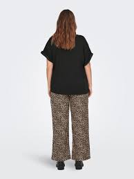 Μπλούζα σατέν κοντομάνικη plus size - Image 3