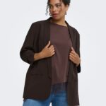 only carelly3 4blazertlrnoos brown