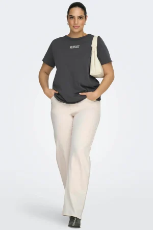 Παντελόνι σε ίσια γραμμή με τσέπες plus size