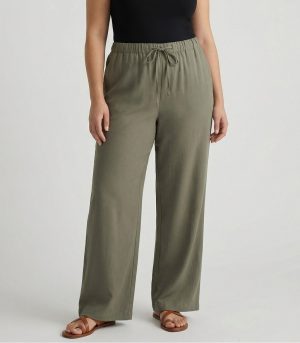 Φαρδιά παντελόνα με λάστιχο στη μέση plus size