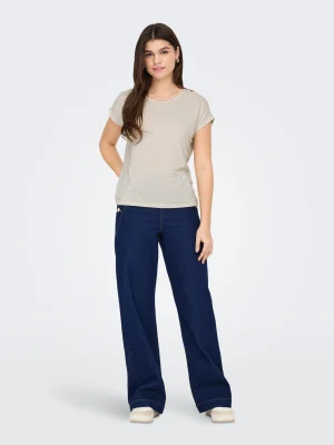 Alternative view of Μπλούζα κοντομάνικη με λεπτή ρίγα