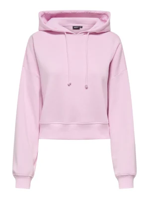 Μπλούζα φούτερ με κουκούλα και κοντό μήκος