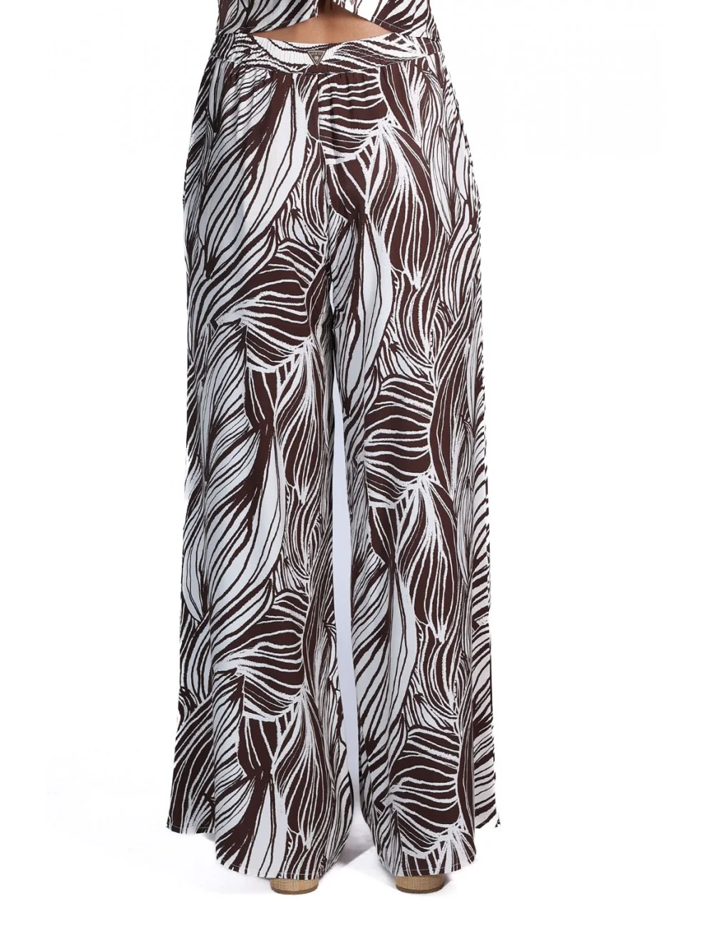 pantalone guess donna bianco e marrone pmju e6gb04wp232