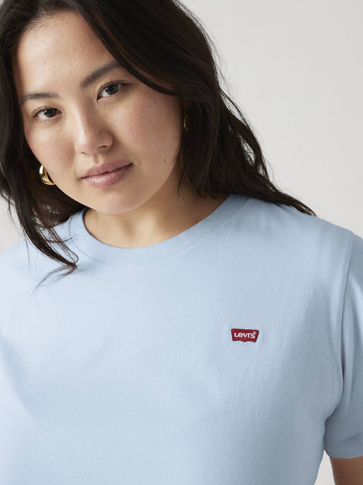 Tshirt γυναικείο plus size μονόχρωμο γαλάζιο basic - Image 4
