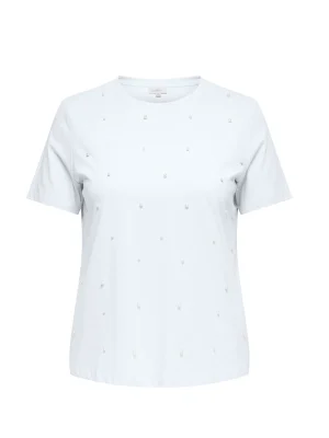 Alternative view of T-shirt plus size με διακοσμητικές πέρλες