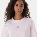 tommy jeans t shirt badge dw0dw22202 roz boxy fit 0000305563194 (3)