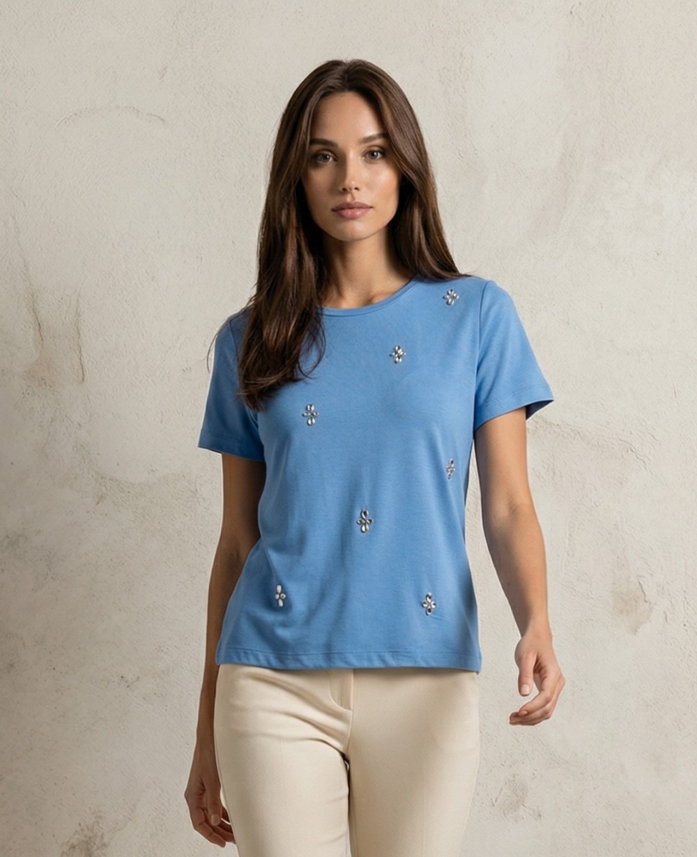 Tshirt γυναικείο με διακοσμητικά στρας