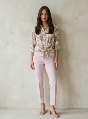 Alternative view of Πουκάμισο φλοράλ με λουλούδια και δέσιμο